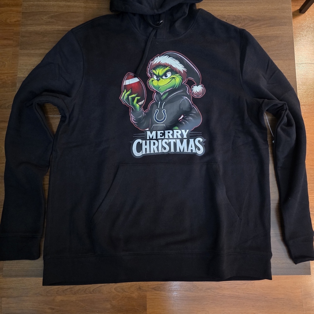 "Urban Stitch Tees" Hoodie Black Color Christmas Design
